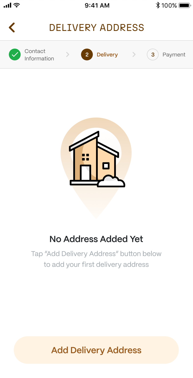 Delivery Address Input